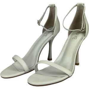 New Raye Women 9.5 US Lizz Heel White Leather Sandals Open-toe Shoes  $190